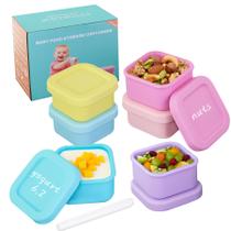 Recipientes de armazenamento de alimentos para bebês Finorder, conjunto de 6 recipientes 100% silicone Recipientes de armazenamento de alimentos para bebês Finorder, conjunto de 6 recipientes 100% silicone