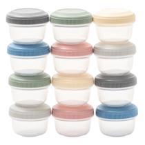 Recipientes de armazenamento de alimentos para bebês WeeSprout, à prova de vazamentos, 4 onças, conjunto de 12