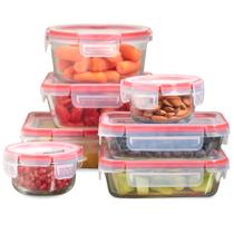 Recipientes de armazenamento de alimentos Pyrex Freshlock, conjunto misto de 14 peças x7 Recipientes de armazenamento de alimentos Pyrex Freshlock, conjunto misto de 14 peças x7