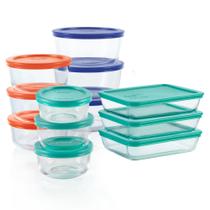 Recipientes de armazenamento de alimentos Pyrex, pacote com 12 tampas sem BPA
