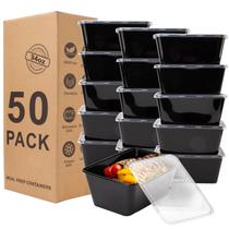 Recipientes de armazenamento de alimentos RANLITTLE 1000mL (pacote com 50) Recipientes de armazenamento de alimentos RANLITTLE 1000mL (pacote com 50)