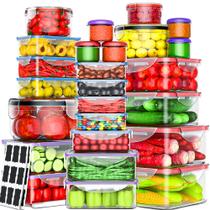 Recipientes de armazenamento de alimentos RockBerry 1,5 L x 50 herméticos sem BPA