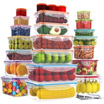 Recipientes de armazenamento de alimentos RockBerry 46 PCS herméticos 100% à prova de vazamentos