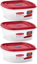 Recipientes de Armazenamento de Alimentos Rubbermaid Easy Find Lid - 1,2L (Pacote com 3) Recipientes de Armazenamento de Alimentos Rubbermaid Easy Find Lid - 1,2L (Pacote com 3)
