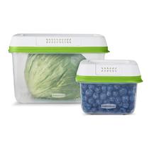 Recipientes de armazenamento de alimentos Rubbermaid Produce Saver de 4 peças