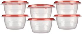 Recipientes de armazenamento de alimentos Rubbermaid TakeAlong Small Bowl 3,2 xícaras 6 recipientes