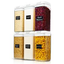 Recipientes de armazenamento de alimentos Shazo 1,2 L (6 unidades) de plástico sem BPA Recipientes de armazenamento de alimentos Shazo 1,2 L (6 unidades) de plástico sem BPA