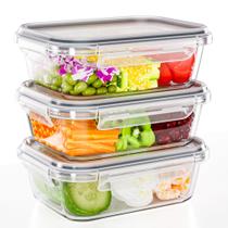 Recipientes de armazenamento de alimentos TUSEASY Borosilicate Glass 1L (pacote com 3)