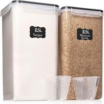 Recipientes de armazenamento de alimentos WHITE FEATHER SUPPLIES 8,5 L x 2 Recipientes de armazenamento de alimentos WHITE FEATHER SUPPLIES 8,5 L x 2