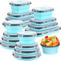 Recipientes de armazenamento de alimentos Yaomiao, pacote com 16 unidades com tampa de silicone Recipientes de armazenamento de alimentos Yaomiao, pacote com 16 unidades com tampa de silicone