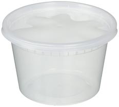 Recipientes de armazenamento de alimentos YW Deli 480 ml com tampas (48 unidades) Recipientes de armazenamento de alimentos YW Deli 480 ml com tampas (48 unidades)