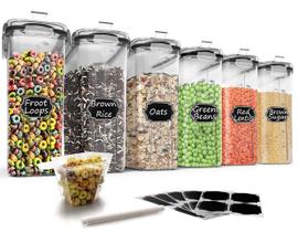 Recipientes de armazenamento de cereais Wildone 4L (135,3 onças) 6 peças