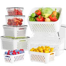 Recipientes de armazenamento de frutas KEMETHY para geladeira, pacote com 5 unidades com Coland