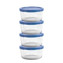 Recipientes de armazenamento de vidro Anchor Hocking, conjunto de 2 xícaras de 4