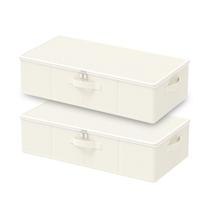 Recipientes de armazenamento embaixo da cama GUOHNHE XSNY20BES-2, pacote com 2 unidades, bege Recipientes de armazenamento embaixo da cama GUOHNHE XSNY20BES-2, pacote com 2 unidades, bege