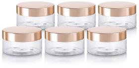 Recipientes de armazenamento JUVITUS Clear PET Plastic 250mL (pacote com 6)