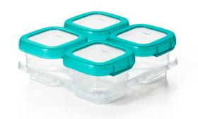 Recipientes de Armazenamento OXO Tot Baby Blocks Teal 120ml (4 Unidades) Recipientes de Armazenamento OXO Tot Baby Blocks Teal 120ml (4 Unidades)