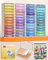 Recipientes de Armazenamento para Diamond Painting Redtwo 48 Peças, 2 Camadas