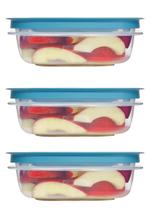Recipientes de armazenamento Rubbermaid Flex & Seal Conjunto de 3 xícaras e 3 peças