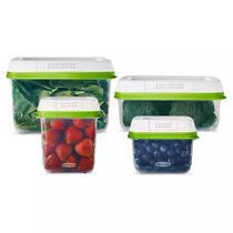 Recipientes de armazenamento Rubbermaid FreshWorks Produce Saver, conjunto de 8 peças Recipientes de armazenamento Rubbermaid FreshWorks Produce Saver, conjunto de 8 peças
