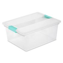 Recipientes de armazenamento Sterilite Clip Box, pacote com 4 unidades de plástico