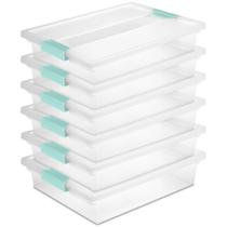 Recipientes de armazenamento Sterilite Clip Box, pacote com 6 unidades, grande Recipientes de armazenamento Sterilite Clip Box, pacote com 6 unidades, grande