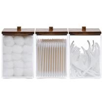 Recipientes de armazenamento Tbestmax Qtip Holder 350ml, pacote com 3 Recipientes de armazenamento Tbestmax Qtip Holder 350ml, pacote com 3