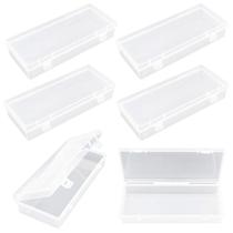 Recipientes de armazenamento Thintinick, retangular, plástico transparente, pacote com 6 Recipientes de armazenamento Thintinick, retangular, plástico transparente, pacote com 6