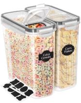 Recipientes de cereais Utopia Kitchen 4L (pacote com 2) de plástico transparente Recipientes de cereais Utopia Kitchen 4L (pacote com 2) de plástico transparente