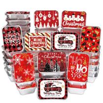 Recipientes de comida de alumínio de Natal DIYDEC 36 unidades 18x13x5 cm Recipientes de comida de alumínio de Natal DIYDEC 36 unidades 18x13x5 cm