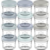 Recipientes de Comida para Bebês KeaBabies - Pacote com 12 Unidades de 120ml