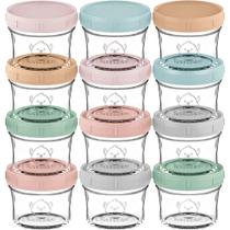 Recipientes de comida para bebês KeaBabies, pacote com 12 unidades, vidro de 120 ml com tampas Recipientes de comida para bebês KeaBabies, pacote com 12 unidades, vidro de 120 ml com tampas