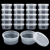Recipientes de lodo GWHOLE, pacote com 20, 130 ml, plástico reutilizável Recipientes de lodo GWHOLE, pacote com 20, 130 ml, plástico reutilizável
