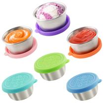 Recipientes de molho para salada Qukaka 50mL em aço inoxidável x6 Recipientes de molho para salada Qukaka 50mL em aço inoxidável x6