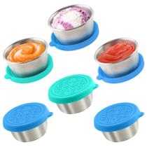 Recipientes de molho para salada Qukaka 50mL em aço inoxidável x6 Recipientes de molho para salada Qukaka 50mL em aço inoxidável x6