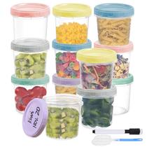 Recipientes de plástico Deli Yomarket 500 ml com tampas de rosca, pacote com 12