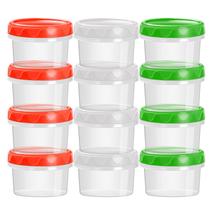 Recipientes de plástico EONJOE 60 ml com tampas, molho para salada, pacote com 12 Recipientes de plástico EONJOE 60 ml com tampas, molho para salada, pacote com 12