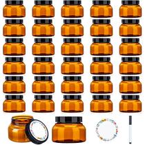 Recipientes de plástico para esfoliação de açúcar Hoemwarm de 8 onças (pacote com 32) com tampas Recipientes de plástico para esfoliação de açúcar Hoemwarm de 8 onças (pacote com 32) com tampas