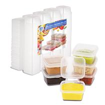 Recipientes de plástico RIKICACA 60mL com tampas (pacote de 200) para molho