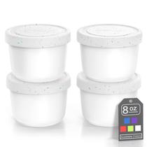 Recipientes de sorvete BALCI 240 mL com tampas de silicone (conjunto de 4)