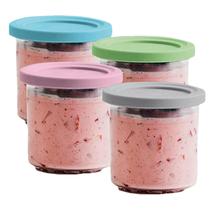 Recipientes de sorvete Ninja Creami, pacote com 4 tampas Recipientes de sorvete Ninja Creami, pacote com 4 tampas