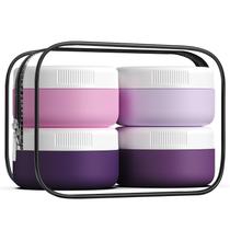 Recipientes de viagem em frascos de creme de silicone de 40 ml (pacote com 4) Recipientes de viagem em frascos de creme de silicone de 40 ml (pacote com 4)