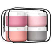 Recipientes de viagem em frascos de creme de silicone de 60 ml (pacote com 4) Recipientes de viagem em frascos de creme de silicone de 60 ml (pacote com 4)