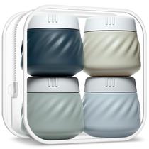 Recipientes de viagem: potes de creme de silicone Gemice, pacote com 4 pacotes com bolsa