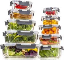 Recipientes de vidro para armazenamento de alimentos Coccot Airtight 20 peças