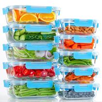 Recipientes de vidro para armazenamento de alimentos UMEIED, pacote com 10 unidades, à prova de vazamentos