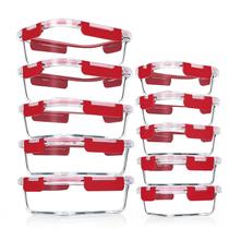 Recipientes de vidro para preparação de refeições VERONES, pacote com 10 unidades, herméticos, 1 L e 350 ml Recipientes de vidro para preparação de refeições VERONES, pacote com 10 unidades, herméticos, 1 L e 350 ml