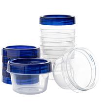 Recipientes Deli PLASTICPRO Twist Top de 120 ml (pacote com 6) reutilizáveis Recipientes Deli PLASTICPRO Twist Top de 120 ml (pacote com 6) reutilizáveis