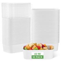 Recipientes descartáveis de papel Kraft para alimentos Maxdot 22 onças (pacote com 50)