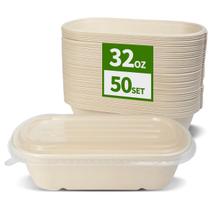 Recipientes descartáveis para preparação de refeições AICHEF 32 onças (pacote com 50) Recipientes descartáveis para preparação de refeições AICHEF 32 onças (pacote com 50)